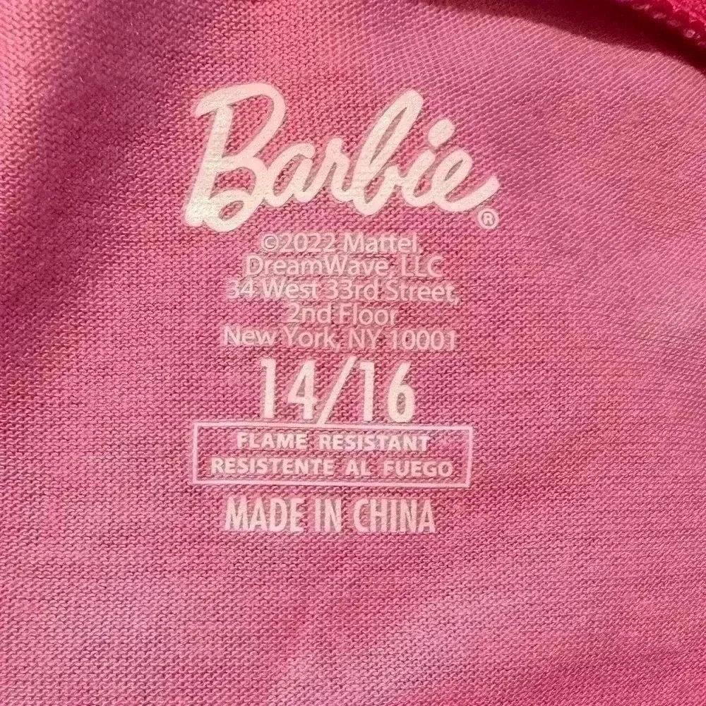 Barbie Three Quarter Sleeve Pajama Top size 14/16